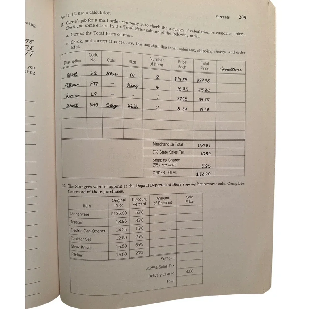 Arithmetic Skills Worktext Second‎ Edition by Calman Goozner Math Practice Book
